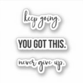 Motivatie Vinyl Decal Stickers (Voorkant)