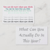 Motivatie Visitekaartje (Voorkant / Achterkant)