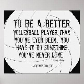 Motivatie Volleyball Print 007 zwart-wit