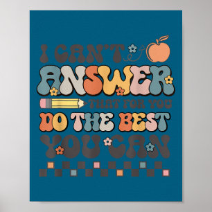 Motivatie voor de staatstest Ik kan dat niet beant Poster
