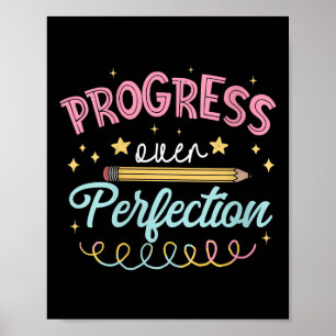 Motivatie voor vrouwen over vooruitgang boven perf poster