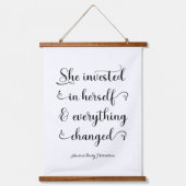 Motivatie vrouwen stellen meisjeskracht voor hangend wandkleed (Voorkant)