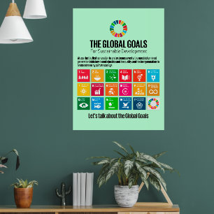 Motivatie Wall Art Global Sustainability Goals Poster