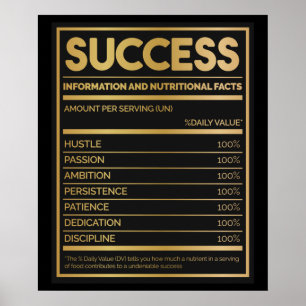 Motivatie wandkunst met succes poster