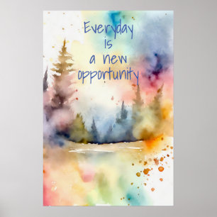 Motivatie Waterverf Wall Art Poster 3