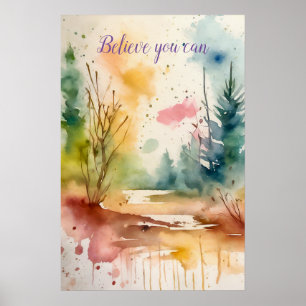 Motivatie Waterverf Wall Art Poster 39