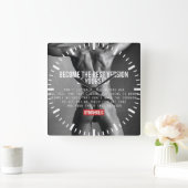 Motivatie werkresultaat vierkante klok (Huis)