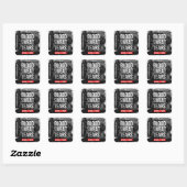 Motivatie werkresultaat vierkante sticker (Vel)