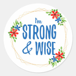 motivatie woord voor succes en levensstrijd ronde sticker