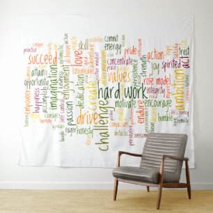 Motivatie woorden #2 positieve aanmoediging wandkleed