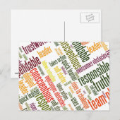 Motivatie woorden #4 positieve waarden briefkaart (Voorkant / Achterkant)