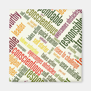 Motivatie woorden #4 positieve waarden magneet