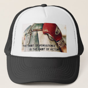Motivatie woorden - de gewoonte van volharding trucker pet