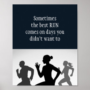 Motivatie woorden, die Citaat de Beste Looppas in Poster