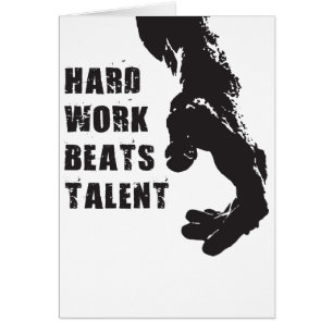 Motivatie woorden - hard werken slaat talent