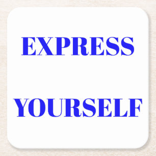 Motivatie woorden ideaal inspirerend schattig ontw vierkante kartonnen onderzetter