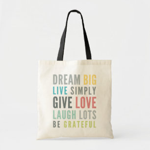 MOTIVATIE WOORDEN OM DOOR moderne typografie TE VE Tote Bag
