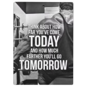 Motivatie woorden over de werkuitdraaiing klembord (Achterkant)