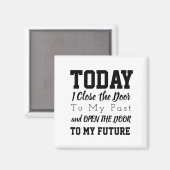 Motivatie woorden Quote Zwart-wit Magneet (Voorkant / Achterkant)