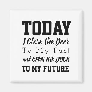 Motivatie woorden Quote Zwart-wit Magneet