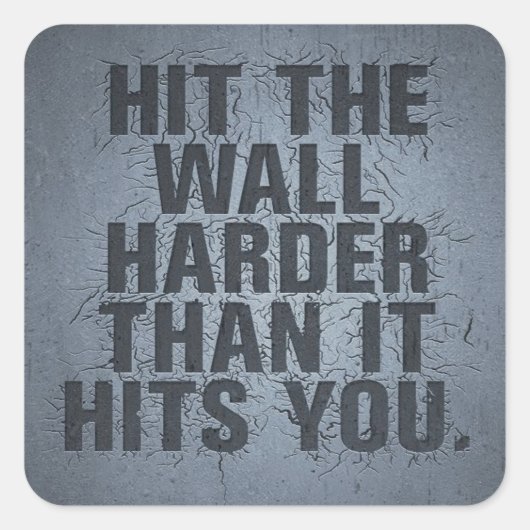 Motivatie woorden vierkante sticker (Voorkant)