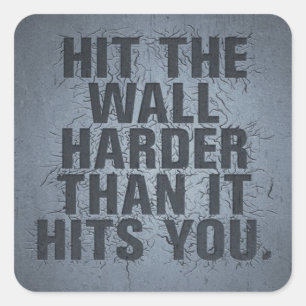 Motivatie woorden vierkante sticker