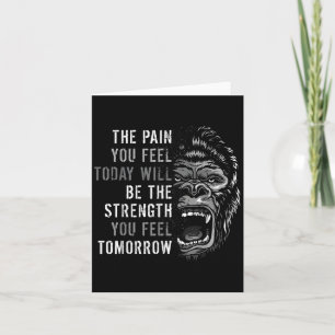 Motivatie Workout en Gym Citaten Gorilla Mindset Kaart