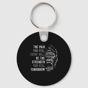 Motivatie Workout en Gym Citaten Gorilla Mindset Sleutelhanger
