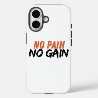 Motivatie Workout iPhone case (Geen pijn Geen wins