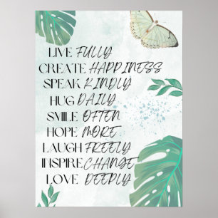 Motivatie Zen-bevestigingsmuur Poster