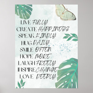 Motivatie Zen-bevestigingsmuur Poster