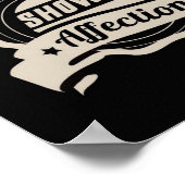 Motivatie zwarte en witte badges poster (Hoek)