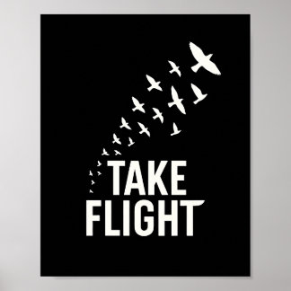 Motivatieel Vogelontwerp 'Vlieg weg' Poster