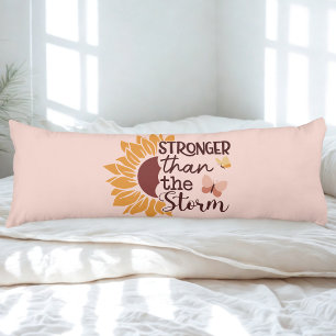 Motivatiekussen met zonnebloem lichaamskussen