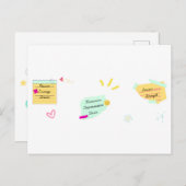 Motivation and positive vibes briefkaart (Voorkant / Achterkant)