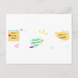 Motivation and positive vibes briefkaart