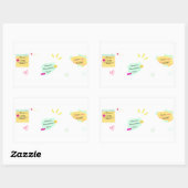 Motivation and positive vibes rechthoekige sticker (Vel)