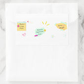 Motivation and positive vibes rechthoekige sticker (Tas)