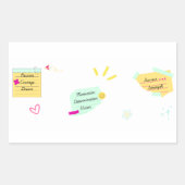 Motivation and positive vibes rechthoekige sticker (Voorkant)