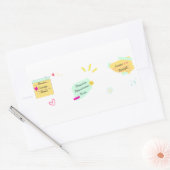 Motivation and positive vibes rechthoekige sticker (Envelop)