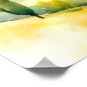 Motivation aquarelle Mur Art Paysage Poster (Coin)