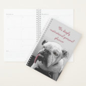Motivation bulldog noir blanc rose photo (Devant avec enveloppe)