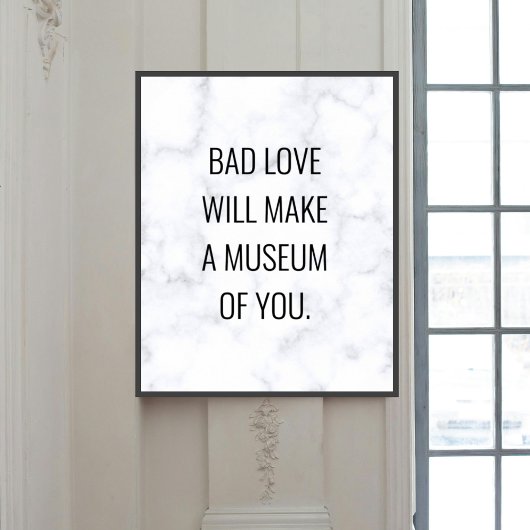 Motivation citation marbre simple poster