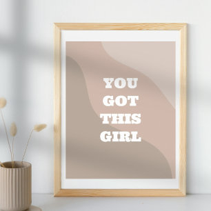 Motivation citations filles mur d'art poster