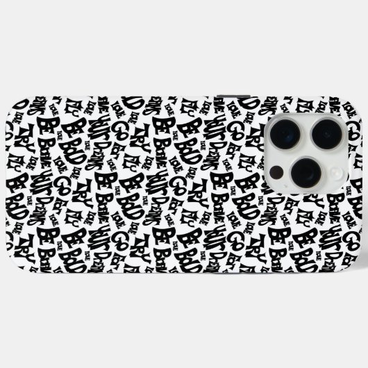 Motivation coque iphone unique "Soyez audacieux" (Verso (horizontal))