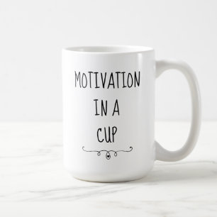 Motivation dans une Coupe avec Mug café coeur