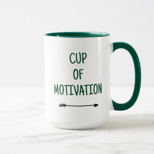 Motivation dans une Coupe avec Mug de café Flèche