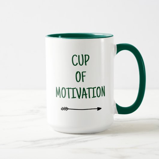 Motivation dans une Coupe avec Mug de café Flèche (Droite)