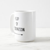 Motivation dans une Coupe avec Mug de café Flèche (Devant gauche)
