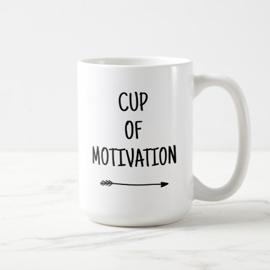 Motivation dans une Coupe avec Mug de café Flèche (Droite)